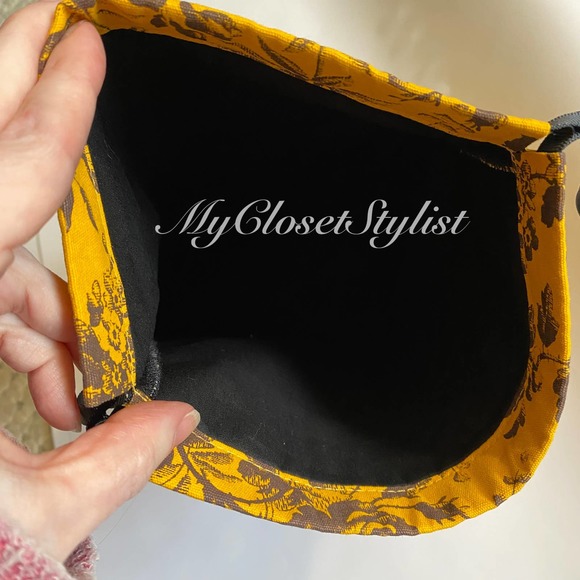 GUCCI Floral Toile Canvas Purse Bag NEW! Graphic Gift Bag RARE! pouch - Picture 5 of 6